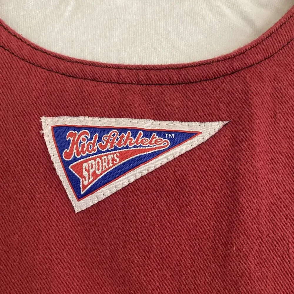 San Francisco 49ers Girls 6X Red Jumper & White Long Sleeve Shirt Football VTG